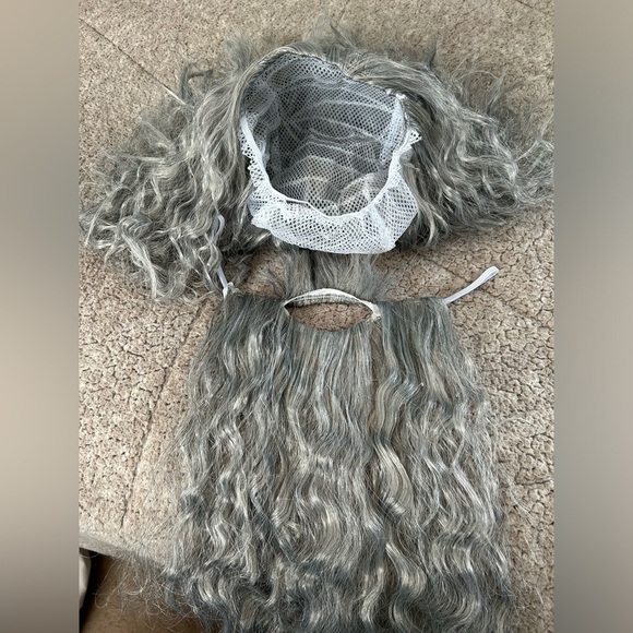New Skeleton Grey Wig & Beard Set - Picture 11 of 14